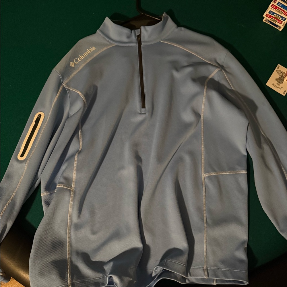 Columbia Sky Blue Quarter-Zip Jacket